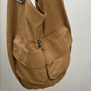DKNY Camel Leather Hobo Bag
